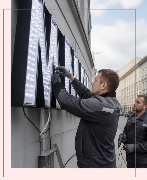 Изготовление и монтаж светодиодных LED вывесок в Кирове-Чепецке